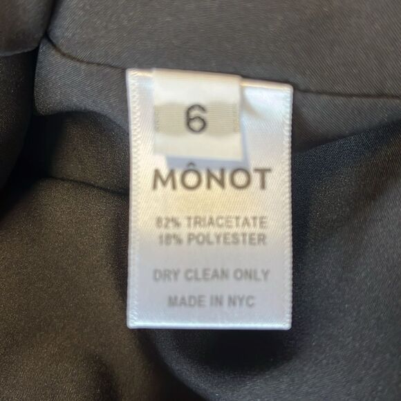 NWT Mônot | Black Strapless Crepe Tube Dress 6 - Picture 11 of 11